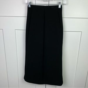COS XS Black Midi Skirt Scuba Knit Pull On A Line